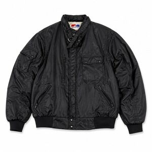 Vintage Swingster Bomber Jacket Mens L Black USA Made Flight Military Quilted